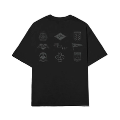 CAMISETA BARRA BANDEIRAS PRETA