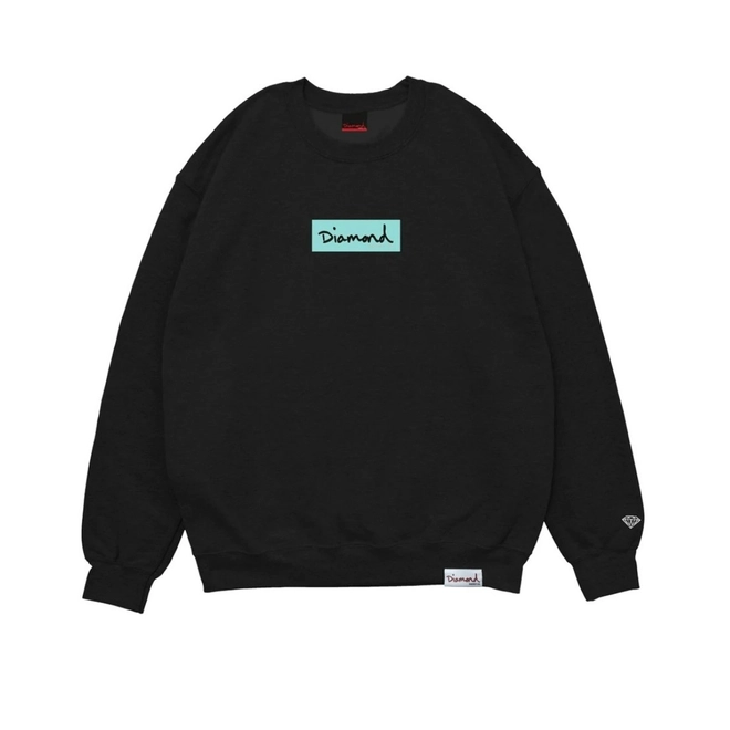 MOLETOM DIAMOND BOX LOGO PRETO