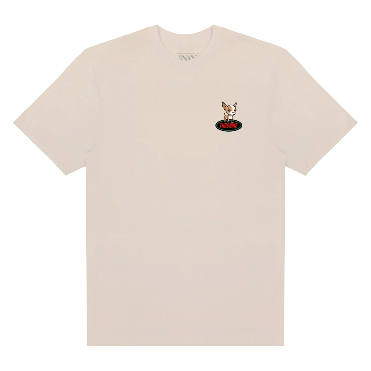 CAMISETA THUG NINE CHARRA BEGE