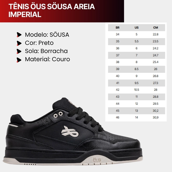 TÊNIS ÖUS SOUSA AREIA IMPERIAL
