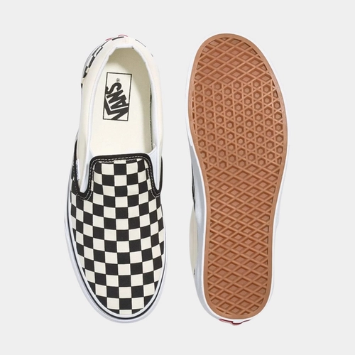 TENIS SLIP-ON CHECKERBOARD BLACK WHITE