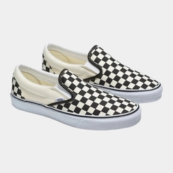 TENIS SLIP-ON CHECKERBOARD BLACK WHITE