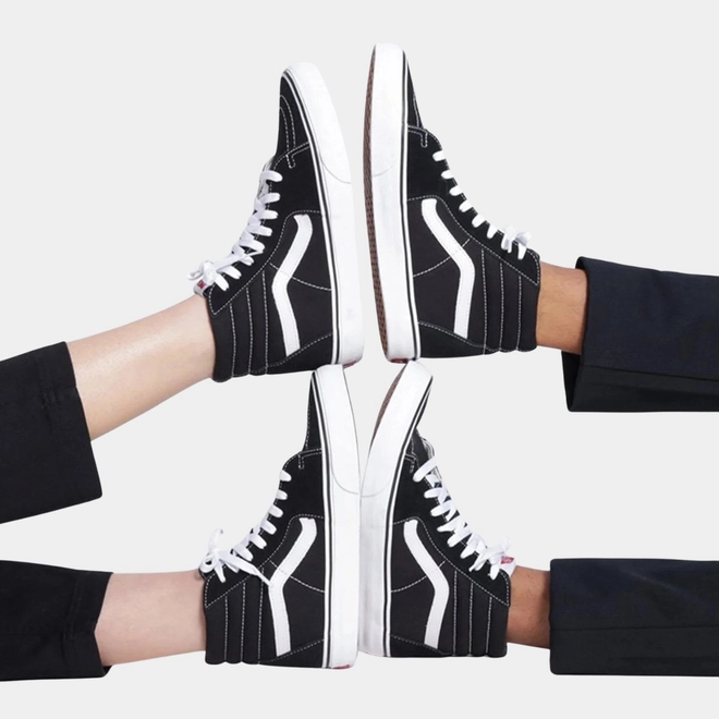 TENIS VANS SK8-HI BLACK WHITE