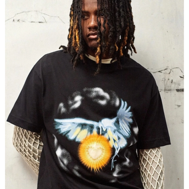 CAMISETA BARRA CREW AHLMA PRETA