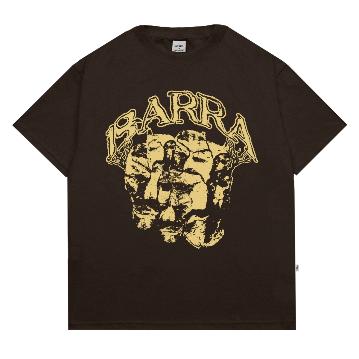 CAMISETA BARRA MASCARADOS MARROM