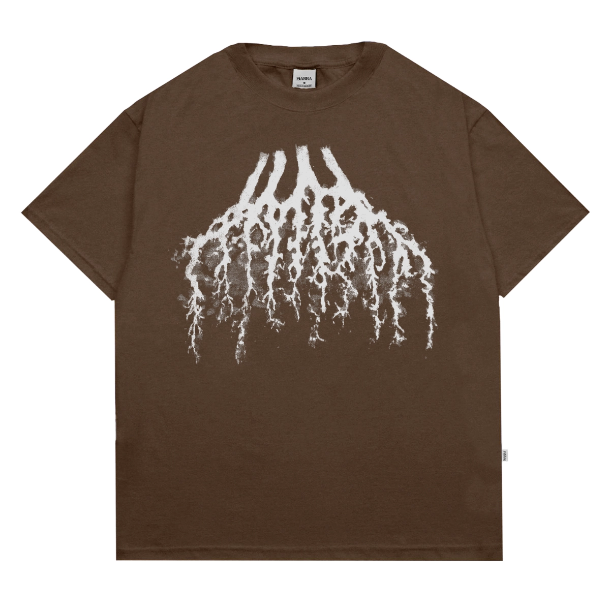 CAMISETA BARRA CREW RAIZES MARROM