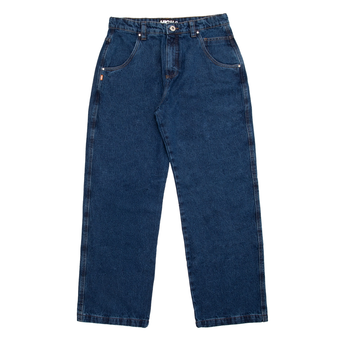CALCA HIGH JEANS LOGO LINE