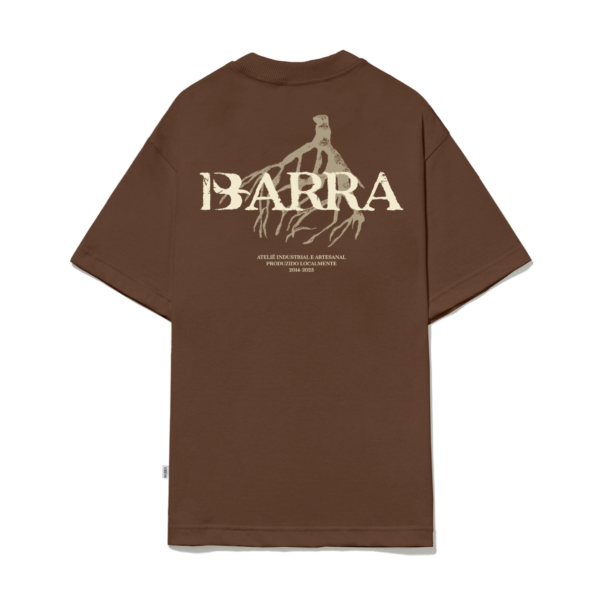 CAMISETA BARRA RAIZES INSTITUCIONAL MARROM