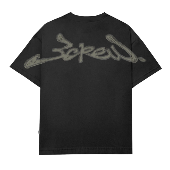 CAMISETA BARRA ASSINATURA LOGO HANDMADE PRETA