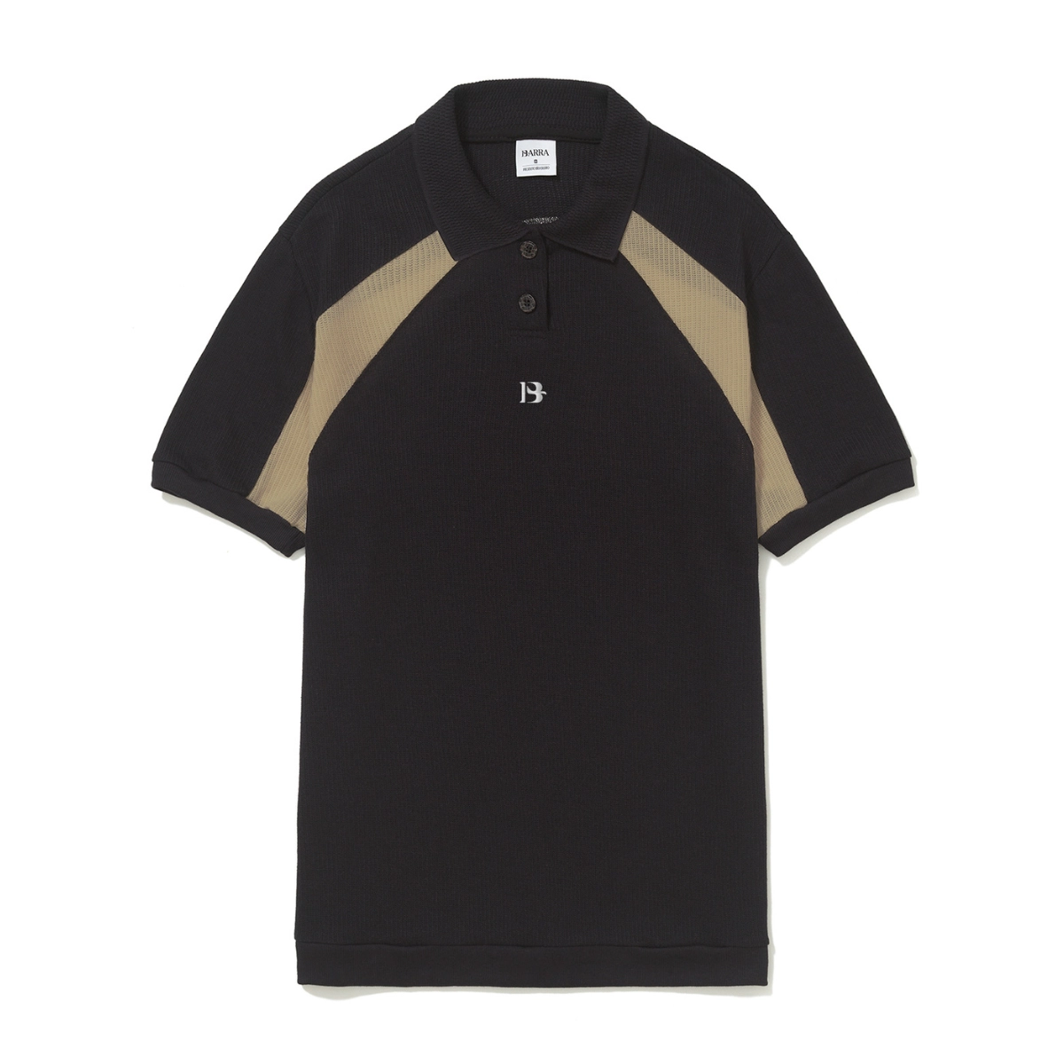 CAMISA BARRA POLO CLÁSSICA "B LOGO" PRETA