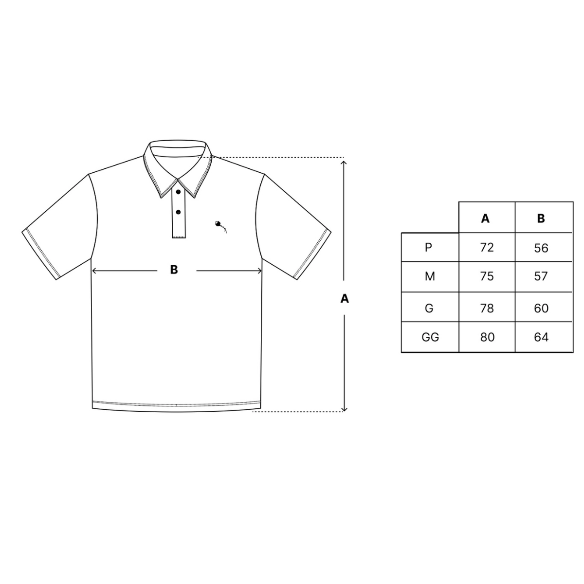 CLASSIC POLO SHIRT CLASS "PIPA" BLACK