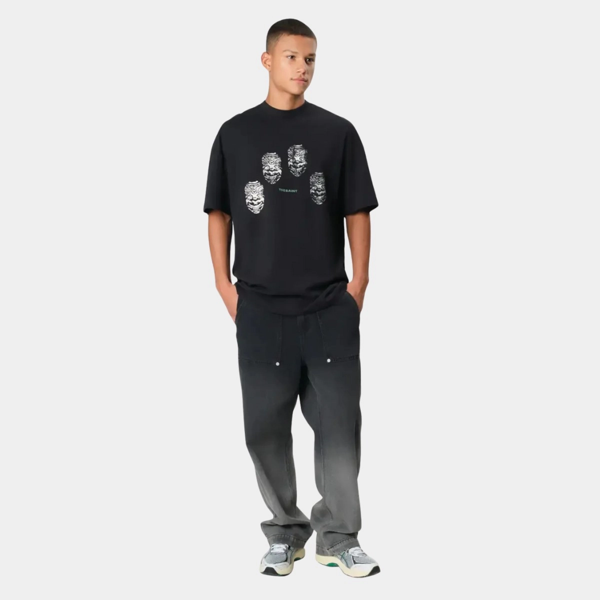 CAMISETA THESAINT OVERSIZED CAMUFLAGEM