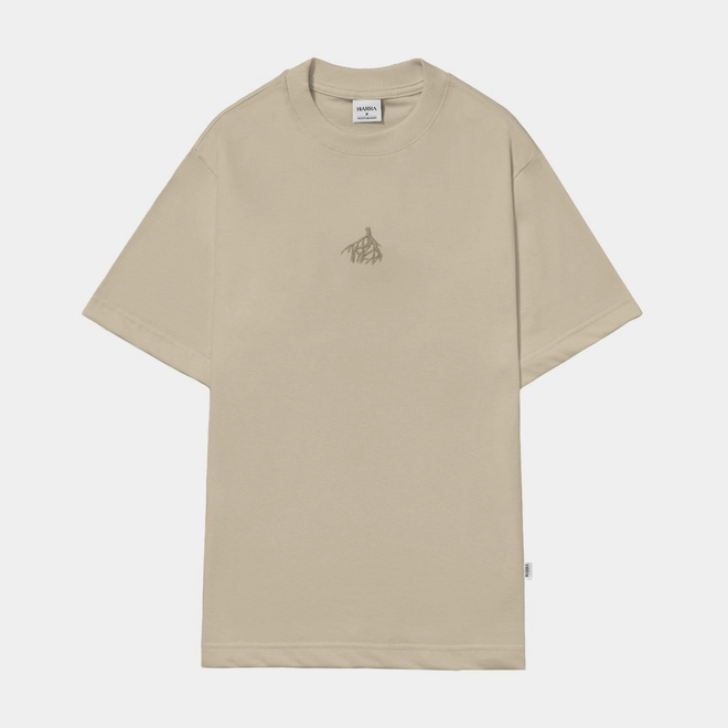 CAMISETA BARRA RAÍZES ICONOGRAFIA BEGE
