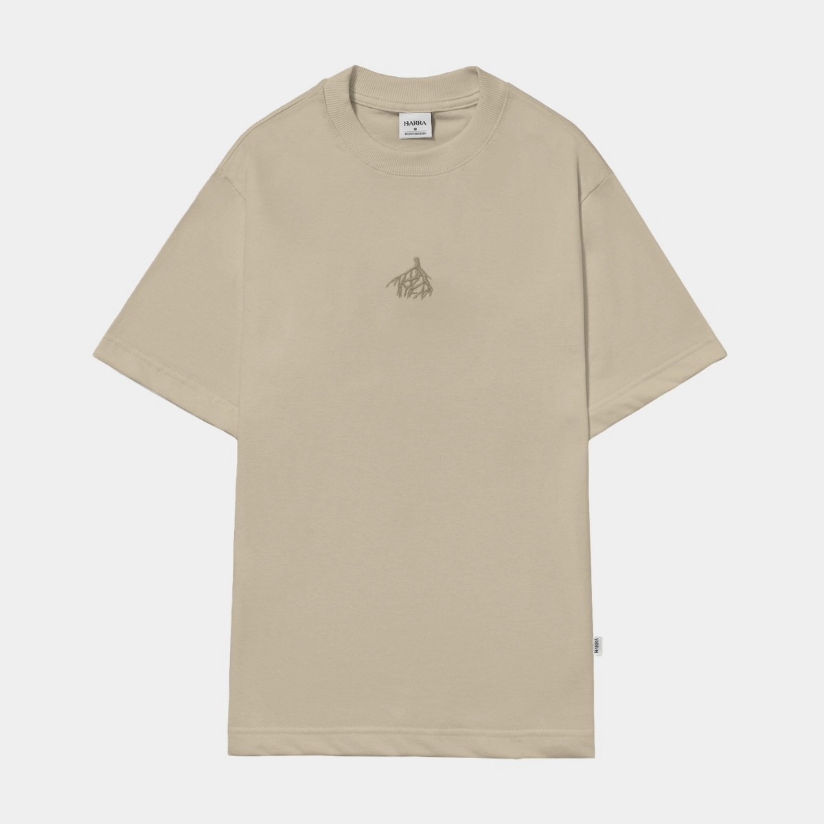 CAMISETA BARRA RAÍZES ICONOGRAFIA BEGE
