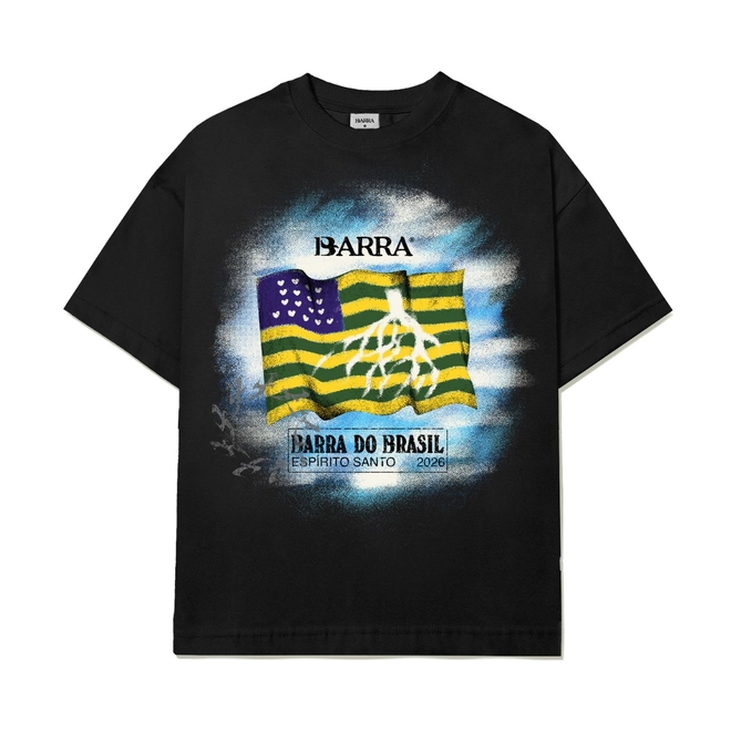 CAMISETA BARRA ESTADOS UNIDOS DO BRASIL PRETA