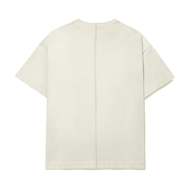 CAMISETA BARRA ICONOGRAFIA ESTONADA OFF WHITE