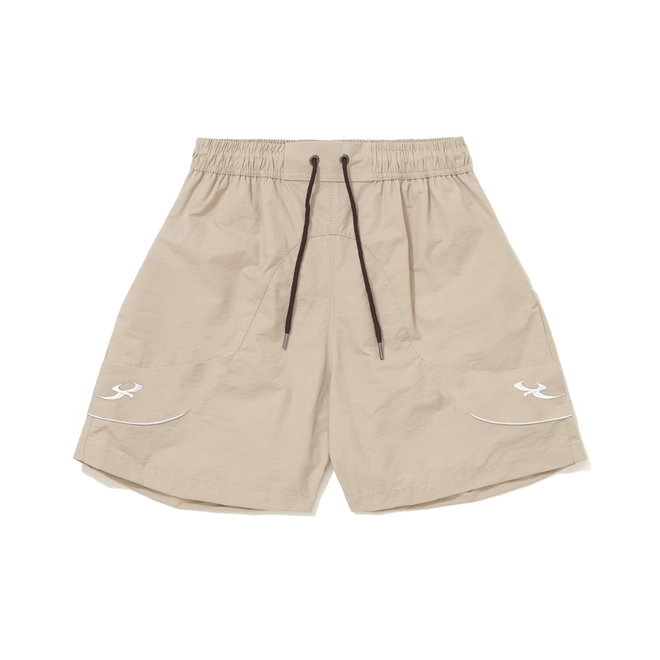 SHORT BARRA CIRCULAR B GARÇA BEGE