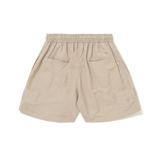 SHORT BARRA CIRCULAR B GARÇA BEGE
