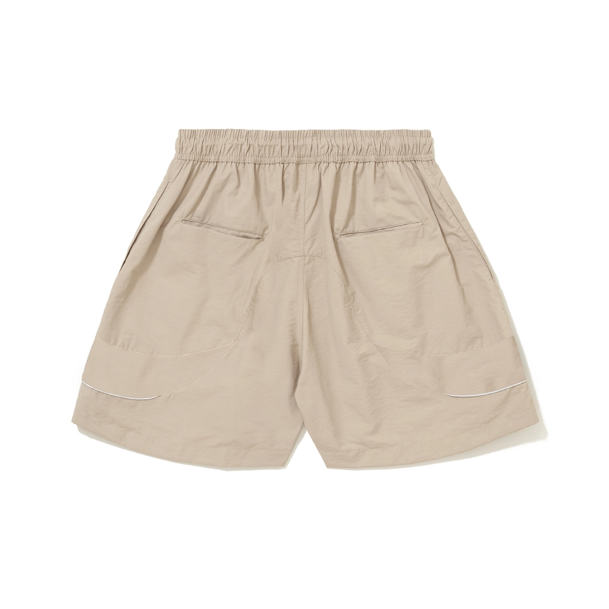 SHORT BARRA CIRCULAR B GARÇA BEGE