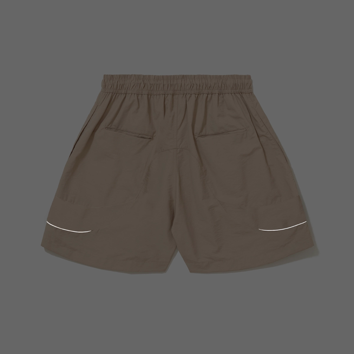 SHORT BARRA CIRCULAR B GARÇA BEGE