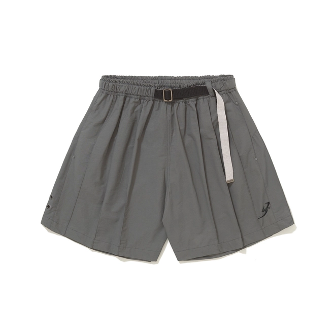 SHORT BARRA NERVURAS B GARÇA CINZA