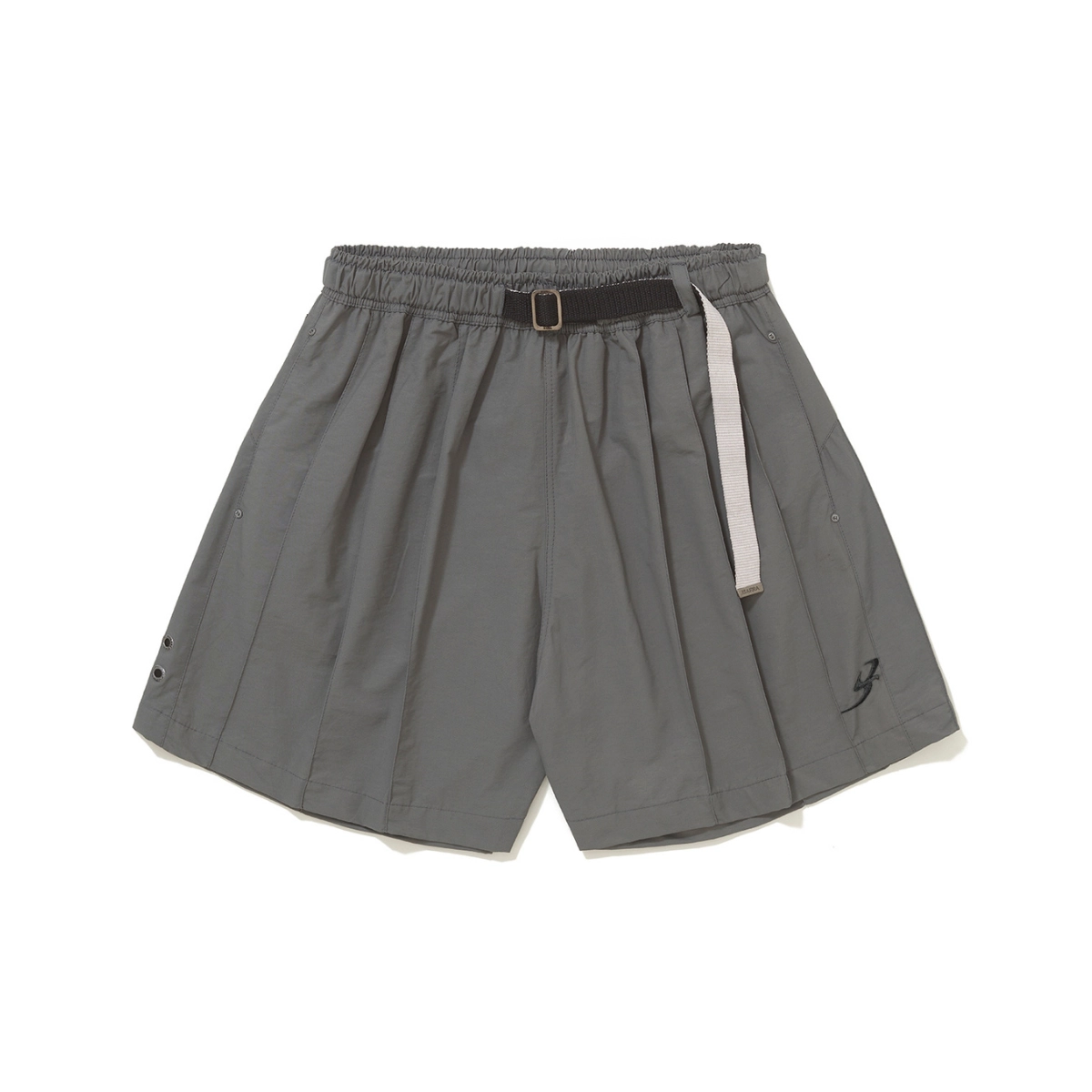 SHORT BARRA NERVURAS B GARÇA CINZA