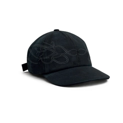 BONE SIX PANEL "ASSINATURA" PRETO HIGH a/c BARRA