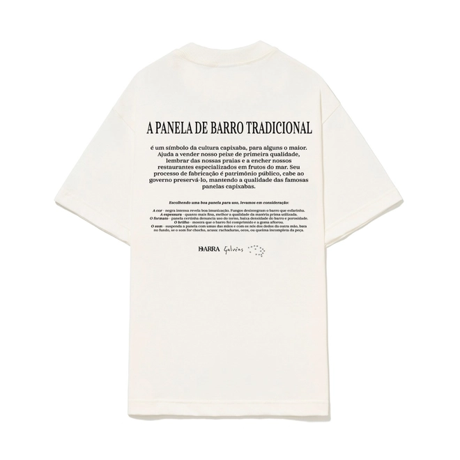 CAMISETA BARRA PANELA DE BARRO OFF WHITE