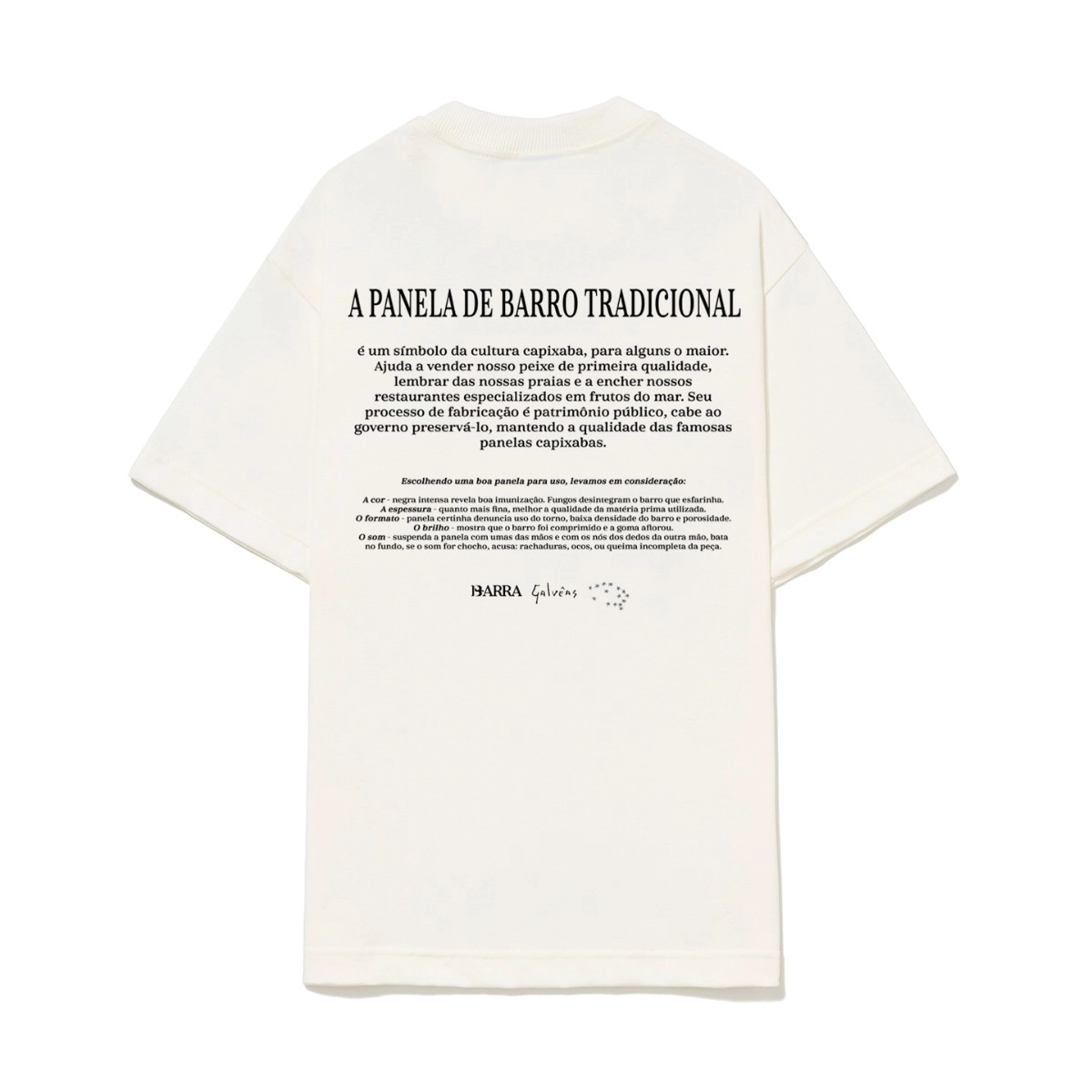 CAMISETA BARRA PANELA DE BARRO OFF WHITE