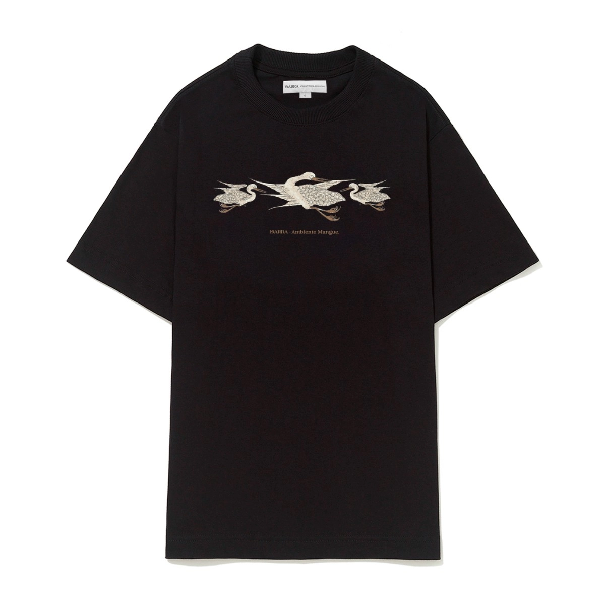 CAMISETA BARRA GARÇAS PRETA
