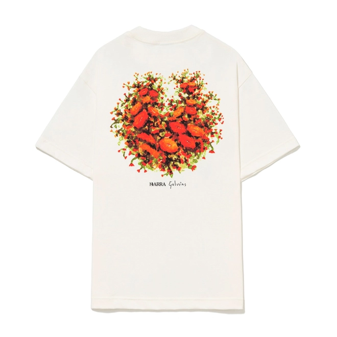 CAMISETA BARRA OCTOGONOS FLORIDOS OFF WHITE