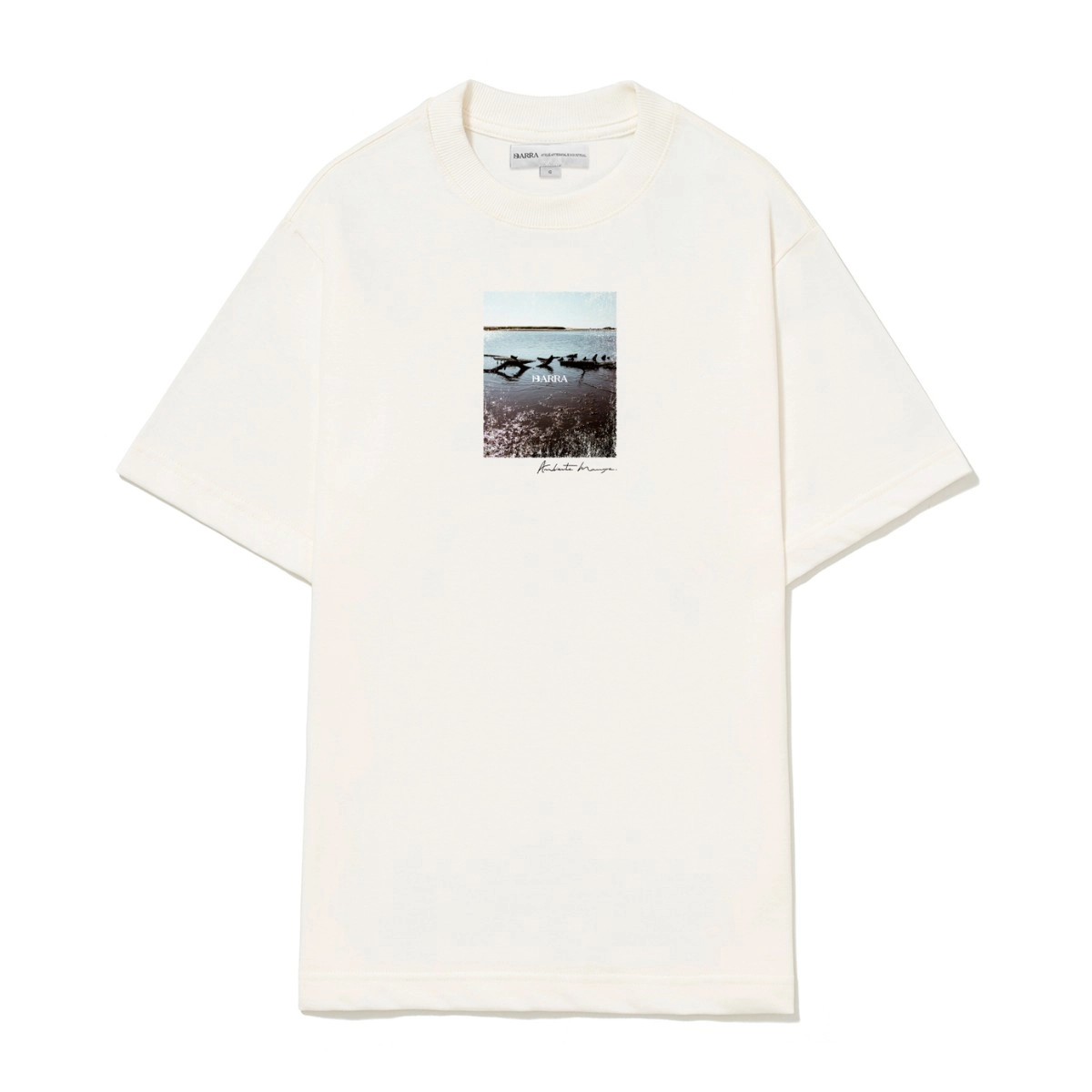 CAMISETA BARRA AMBIENTE MANGUE OFF WHITE